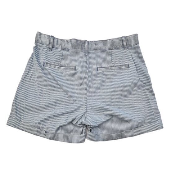 🛍️2 for $25 Sale🛍️Gap Womens Shorts‎ 8 Blue White Stretch Chino Striped Casual - Picture 4 of 10